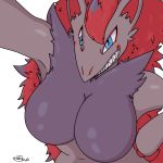  1:1 2019 anthro breasts canid canine female first_person_view fur hi_res mammal nintendo pok&eacute;mon pok&eacute;mon_(species) thick_thighs video_games xneostarx zoroark 