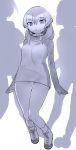  2018 absurd_res biped breasts chinstrap_penguin_(kemono_friends) clothed clothing digital_drawing_(artwork) digital_media_(artwork) dress eyebrow_through_hair eyebrows faceless_female female footwear front_view frown full-length_portrait fully_clothed greyscale group hair hi_res human human_only ibityuttyu japanese kemono_friends knock_kneed legwear long_hair looking_at_viewer mammal medium_breasts monochrome not_furry panties portrait shoes silhouette simple_background socks solo_focus suspended_in_midair translucent translucent_hair underwear white_background 