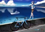  bicycle bike_shorts hitomi_kazuya long_hair original shorts skintight watermark 