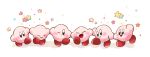  amedama_(akaki_4207) black_eyes blush clone eyes_closed flower kirby kirby_(series) looking_at_viewer nintendo no_humans one_eye_closed open_mouth shadow smile sparkle star 