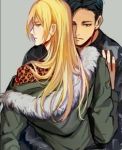  blonde_hair dark_hair long_hair otabek_altin plisetsky_yurio 