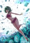  1girl adsouto bikini frilly_bikini green_hair high_heels highres legs one-punch_man solo swimsuit tatsumaki 