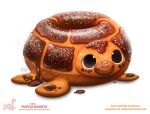  cryptid-creations doughnut food food_creature reptile scalie smile solo turtle 