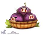  basket cryptid-creations domestic_pig fig food food_creature group mammal suid suina sus_(pig) 