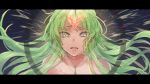  1girl c.c. code_geass crying crying_with_eyes_open floating_hair geass green_hair highres long_hair looking_at_viewer nude open_mouth portrait solo sumi_otto tears very_long_hair yellow_eyes 