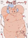  &lt;3 2019 anthro balls belly blush buta5kawa cum ejaculation eyes_closed gouryou hamuga86 hi_res humanoid_penis male mammal moobs navel nipples overweight overweight_male penis simple_background solo suid suina sus_(pig) sweat tokyo_afterschool_summoners tongue tongue_out video_games wild_boar 