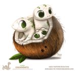  amphibian coconut cryptid-creations food food_creature fruit group newt plant salamander_(amphibian) 