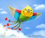  avian bird cloud cryptid-creations kite parakeet parrot sky solo true_parrot 