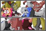  2019 absurd_res anal anal_penetration anthro balls borky-draws braixen butt digital_media_(artwork) dipstick_tail duo erection eyewear fan_character feral glasses haxorus hi_res male male/male matilda_(starthemutts) multicolored_tail nintendo open_mouth penetration pok&eacute;mon pok&eacute;mon_(species) scalie sex simple_background smile tyrantrum video_games 
