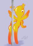  absurd_res antlers breasts butt butt_on_pole cartoon_network dancing fairy female hi_res horn looking_back oozutsucannon_(artist) penny_fitzgerald pole pole_dancing side_boob smile solo stripper_pole the_amazing_world_of_gumball wings yellow_skin 