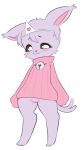  black_eyes blush bottomless clothed clothing eeveelution espeon eyeshadow female fluffy forked_tail hi_res inner_ear_fluff looking_at_viewer makeup nintendo nude pink_nose pok&eacute;mon pok&eacute;mon_(species) pussy snout softyokai solo sweater thin_tail topwear video_games 