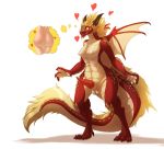  &lt;3 2017 anthro balls breasts butt dickgirl dragon duo erection female horn human intersex long_tail mammal nipples nude open_mouth penis precum pussy simple_background smile solo_focus standing tongue tongue_out watsup white_background wide_hips yellow_eyes 