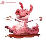  cryptid-creations domestic_pig dragon hybrid mammal mud solo suid suina sus_(pig) 