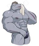  absurd_res briefs bulge clothing hi_res machoke maldu male nintendo nipples pok&eacute;mon pok&eacute;mon_(species) portrait simple_background solo three-quarter_portrait towel underwear video_games wet white_background 