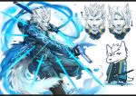  2019 anthro canid canine canis capcom clothing devil_may_cry digital_media_(artwork) fur hair hi_res male mammal rabbity simple_background vergil video_games wolf 