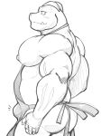  absurd_res apron apron_only bulge butt clothing hi_res machoke maldu male mostly_nude nintendo nipples pecs pok&eacute;mon pok&eacute;mon_(species) sketch solo video_games 