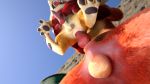  16:9 3d_(artwork) anal anal_penetration animal_genitalia animal_penis anus balls canid canine digital_media_(artwork) disney finnick fox hi_res holding_(disambiguation) male male/male mammal nick_wilde penetration penis scimunk size_difference zootopia 