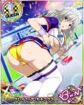  1girl ass breasts grayfia_lucifuge high_school_dxd large_breasts long_hair panties solo thighhighs underboob underwear yellow_panties 