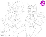  2019 absurd_res anthro balls barefoot duo eulipotyphlan fan_character hedgehog hi_res male mammal masturbation nude penile penile_masturbation penis shadow_the_hedgehog sonic_(series) vellvetfoxie 