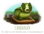  badger cabbage cryptid-creations food food_creature garden mammal mustelid musteline solo 