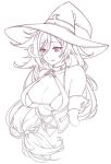  1girl breasts cleavage epic_seven hat large_breasts long_hair revealing_clothes serila_(epic_seven) tagme witch witch_hat 