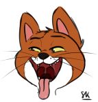  azrael digital_media_(artwork) domestic_cat felid feline felis headshot hungry invalid_tag mammal portrait sketch sketchy starskitty tongue uvula vore 