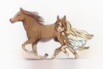  2019 action_pose ambiguous_gender animal_humanoid armwear bare_shoulders biped blaze_(marking) bottomwear breasts brown_armwear brown_body brown_bottomwear brown_clothing brown_ears brown_eyes brown_gloves brown_hair brown_mane brown_shorts brown_topwear chestnut_horse_(kemono_friends) clothed clothing crop_top duo ears_front ears_outwards elbow_gloves equid equine equine_humanoid facial_markings female feral footwear full-length_portrait fully_clothed galloping gloves hair hair_highlights hatching_(technique) headband holding_towel horse horse_humanoid humanoid iceeye_ena japanese kemono_friends larger_ambiguous larger_feral light_skin looking_at_viewer mammal mane markings midriff multicolored_hair open_mouth open_smile pivoted_ears ponytail portrait pose quadruped running shadow shirt shoes shorts side_view simple_background size_difference small_breasts smaller_female smaller_humanoid smile snout tan_hair tan_skin tan_tail topwear towel white_background white_hair white_highlights white_markings 