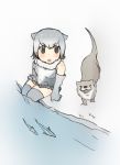  2019 :3 absolute_territory african_clawless_otter ambient_fish ambient_sealife ambiguous_gender animal_humanoid armwear asian_small-clawed_otter_(kemono_friends) bare_shoulders biped black_eyes blush bottomwear clothed clothing curious dot_eyes duo_focus ears_outwards elbow_gloves eyebrow_through_hair eyebrows female feral fingerless_gloves fish frown fully_clothed fur gloves grey_armwear grey_bottomwear grey_clothing grey_ears grey_fur grey_gloves grey_hair grey_legwear grey_shirt grey_skirt grey_socks grey_tail grey_topwear group hair high-angle_view humanoid iceeye_ena japanese kemono_friends larger_female larger_humanoid legwear light_skin looking_at_viewer looking_up lutrine mammal marine multicolored_fur mustelid mustelid_humanoid open_frown open_mouth otter_humanoid partially_submerged pivoted_ears quadruped river sanding shirt short_hair simple_background sitting size_difference skirt smaller_ambiguous smaller_feral smile socks standing tan_skin thigh_highs topwear translucent translucent_hair two_tone_fur water webbed_feet white_background white_fur 