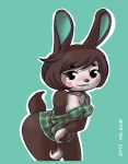  animal_crossing anthro breasts carmen_(animal_crossing) female fur lagomorph leporid mammal mr-shin nintendo rabbit video_games 