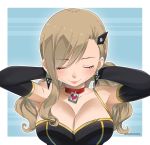  1girl blonde_hair blue_eyes breasts cleavage eden&#039;s_zero large_breasts long_hair rebecca_(eden&#039;s_zero) tagme 