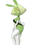  animal_ears ass blushmallet breasts bunny_ears bunny_tail bunnysuit elbow_gloves gloves green_hair green_skin peridot_(steven_universe) short_hair steven_universe tail thighhighs 