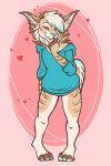  bottomless clothed clothing hawthorne_(rhari) holidays hoodie male rhari sabertooth_(disambiguation) transmasc valentine&#039;s_day 