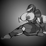  1:1 absurd_res aircraft big_breasts breasts curvaceous eyes_closed female greyscale hi_res living_aircraft living_machine machine monochrome nipples nolollygagging sketch solo thick_thighs wings 
