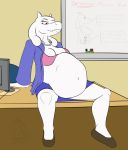  animated belly big_belly big_breasts boss_monster bovid bra breasts burping caprine clothing deltarune digestion female female_pred goat licking licking_lips mammal mature_female navel nipples open_mouth oral_vore self_lick sitting student tairedfox teacher teacher_and_student thick_thighs tongue tongue_out toriel torn_clothing undertale underwear video_games vore weight_gain 