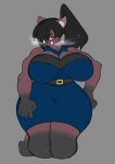  big_breasts big_butt black_hair breasts brown_fur butt clothing dress female fur hair hi_res huge_breasts huge_butt mammal red_eyes sex suid suina sus_(pig) thick_thighs titfuck vammzu wild_boar 