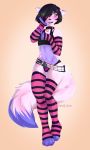  2018 4_toes 5_fingers anthro black_hair bored_user clothed clothing digital_media_(artwork) girly hair hi_res male mammal solo standing toes wide_hips 