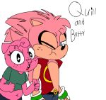  artismyfuel_(artist) artisthefuel blue_eyes domestic_pig eulipotyphlan fan_character feathers female hedgehog loose_feather male mammal quill quill_the_hedgehog sonic_(series) suid suina sus_(pig) 