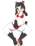  bikini clothing digital_media_(artwork) female fur giant_panda hi_res mammal oumseven solo swimwear twintails_(disambiguation) ursid white_fur 