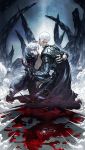  blood blood_on_face bloody_clothes devil_may_cry highres jewelry jiao_mao nero_(devil_may_cry) pendant vergil 