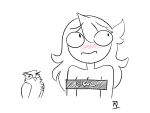  4:3 avian bird blush breasts censor_bar cleavage clothed clothing embarrassed hi_res human jaiden_animations line_art looking_away mammal nude reallover 