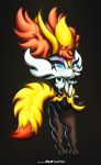 absurd_res anthro big_butt braixen butt canid digital_media_(artwork) eyewear female fur glasses hi_res inner_ear_fluff looking_at_viewer mammal multicolored_tail nintendo pok&eacute;mon pok&eacute;mon_(species) simple_background smile solo tacophox thick_thighs tuft video_games wide_hips 