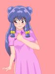  1girl animated areolae breasts gif long_hair nipples pubic_hair purple_hair ranma_1/2 shampoo_(ranma_1/2) solo standing tagme 