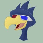  1:1 3d_glasses icon murkrow nintendo pok&eacute;mon pok&eacute;mon_(species) simple_background tagme vagoncho video_games 