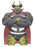  absurd_res bulge cape clothed clothing crossed_arms hi_res luchador machoke maldu male mask navel nintendo pok&eacute;mon pok&eacute;mon_(species) portrait simple_background solo three-quarter_portrait tight_clothing topless video_games white_background wrestler 