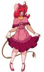  2018 alpha_channel anthro blue_eyes blush breasts buckteeth carmine_(kdhynamo) clothing dress female footwear gloves hair hi_res high_heels kdhynamo legwear long_hair looking_at_viewer mammal mouse murid murine open_mouth red_hair ribbons rodent shoes simple_background smile solo standing stockings teeth transparent_background 