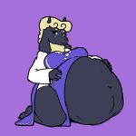  abdominal_bulge belly big_belly big_breasts bovid breasts caprine cosplay crossover female_pred female_prey looking_at_viewer mammal misterhinotori oral_vore sheep sheep_witch thick_thighs toriel undertale video_games vore 