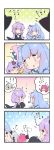  ... 0_0 4girls 4koma :d :o ahoge animal animal_ears animal_hood antenna_hair bangs black_jacket blue_dress blue_hair blue_ribbon blue_sleeves blush brown_dress bug bunny_ears bunny_hood butterfly butterfly_net closed_mouth comic commentary_request cup detached_sleeves dress eyebrows_visible_through_hair eyes_closed fake_animal_ears flying_sweatdrops hair_between_eyes hair_ornament hair_ribbon hand_net highres holding holding_butterfly_net holding_cup hood hood_down hooded_jacket insect jacket kizuna_akari kotonoha_akane kotonoha_aoi long_hair long_sleeves milkpanda multiple_girls open_clothes open_jacket open_mouth parted_lips pink_hair polka_dot profile puffy_long_sleeves puffy_sleeves purple_hair red_ribbon ribbon short_hair_with_long_locks siblings silver_hair sisters sleeveless sleeveless_dress sleeves_past_wrists smile teacup translation_request very_long_hair vocaloid voiceroid wide_sleeves yuzuki_yukari 