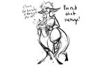  17:11 anthro breasts dialogue dragon english_text equid equine female horse mammal monochrome simple_background species_transformation text transformation watsup white_background 