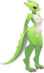  2019 4_toes alpha_channel anthro breasts digital_media_(artwork) female hi_res kobold lizard non-mammal_breasts phation red_eyes reptile scalie simple_background smile solo standing toes transparent_background 