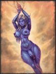  2019 absurd_res areola big_breasts blizzard_entertainment breasts dickgirl digital_media_(artwork) elf fire hair hi_res humanoid humanoid_penis intersex looking_at_viewer magic nightborne nipple_piercing nipples not_furry nude open_mouth penis piercing pointy_ears purple_skin simple_background smile solo tattoo thick_thighs vempire video_games warcraft white_eyes white_hair wide_hips 